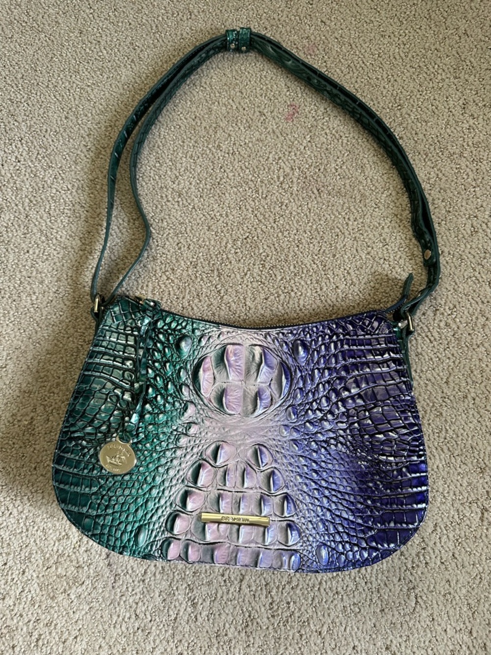 Brahmin Shayna crossbody handbag Enchanted Ombre Melbourne pattern - Picture 4 of 8